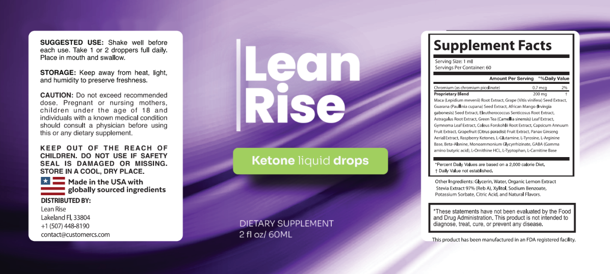 Rótulo Lean Rise Drops 